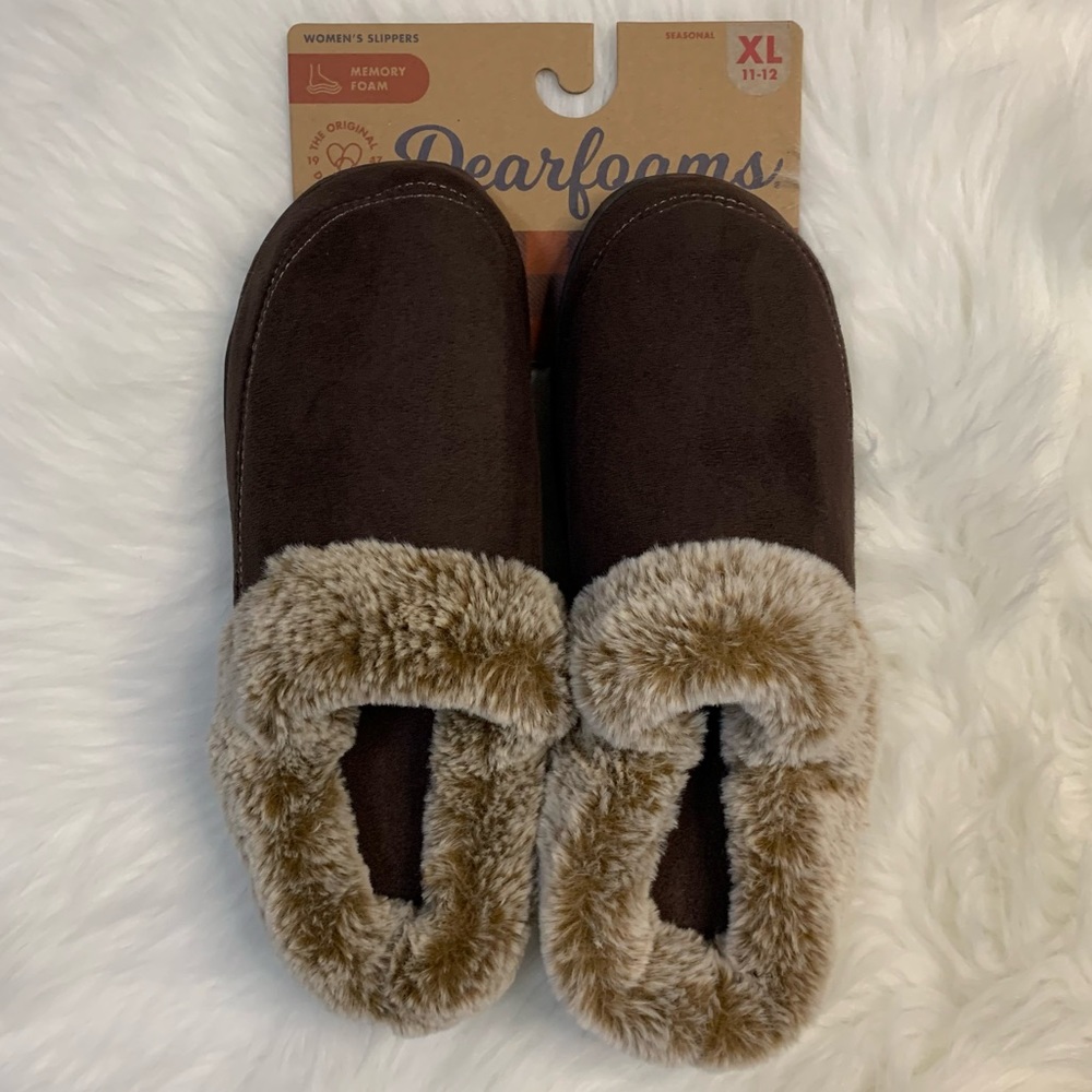 NTW Women’s Dearfoams Slippers Sz XL 11-12 Expresso